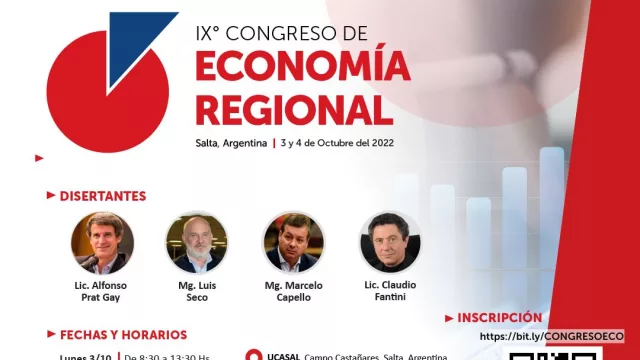 Reconocidos especialistas debatirán en Salta sobre la economía regional (en un congreso que organiza Ucasal)