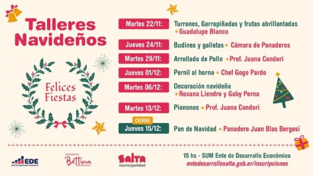 ¿Querés hacer cosas para vender en Navidad? La Municipalidad te da una mano con talleres navideños gratuitos