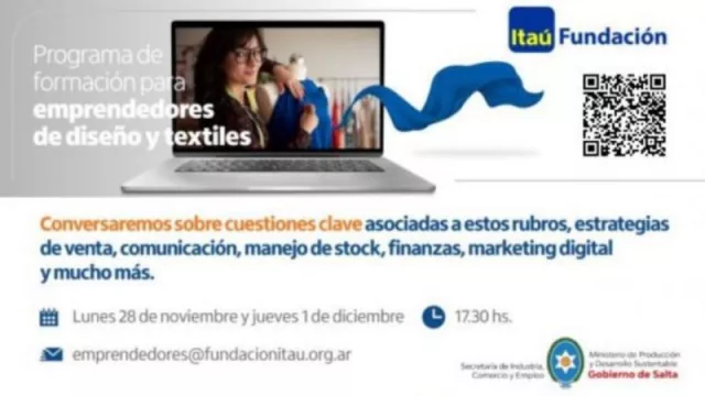 Oportunidad para emprendedores de diseño y textiles (se podrán capacitar con la Fundación Itaú)