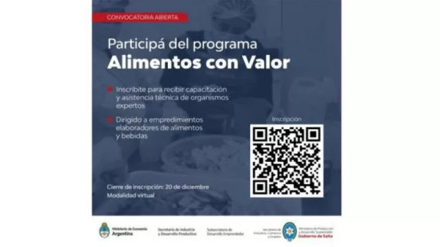 Elaboradores de alimentos y bebidas podrán mejorar su modelo de negocio (con el programa Alimentos con Valor)