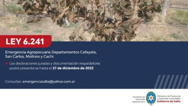 Emergencia agropecuaria en los Valles Calchaquíes: hasta el 27 hay plazo de inscripción