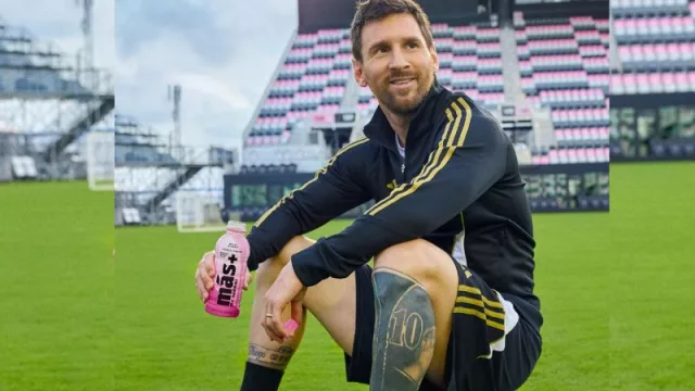 Messi lanza desde Miami una bebida increíble... que va hasta el infinito y Más + (un nuevo hito del crossing marketing)