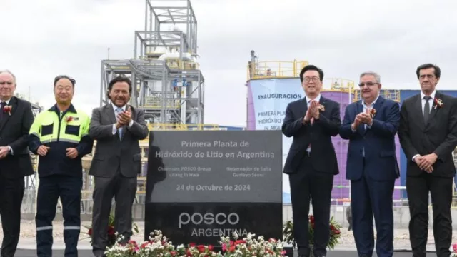 La coreana Posco inauguró en Güemes la primera planta de producción de hidróxido de litio del país