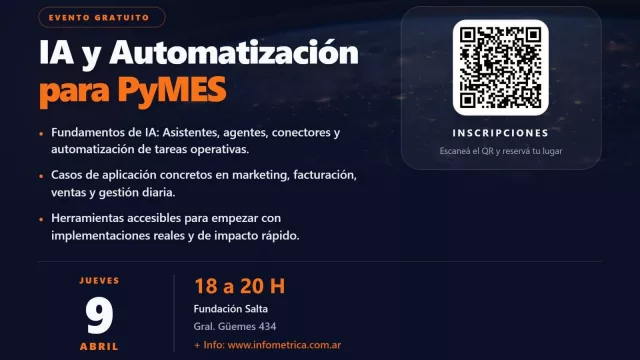 La IA llega a las pymes salteñas con un evento gratuito para aprender a aplicarla en el negocio