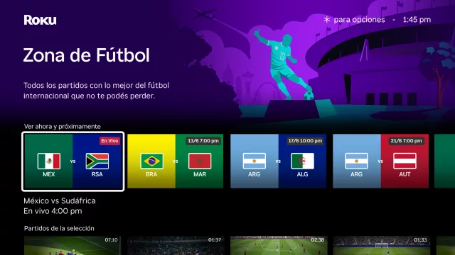 ¿Dónde puedo ver el mundial? Roku lanzó “Zona de Fútbol” (incorporó Flow a su plataforma)
