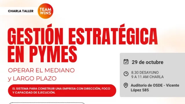 Oportunidad: Brindarán una charla sobre gestión estratégica de las Pymes
